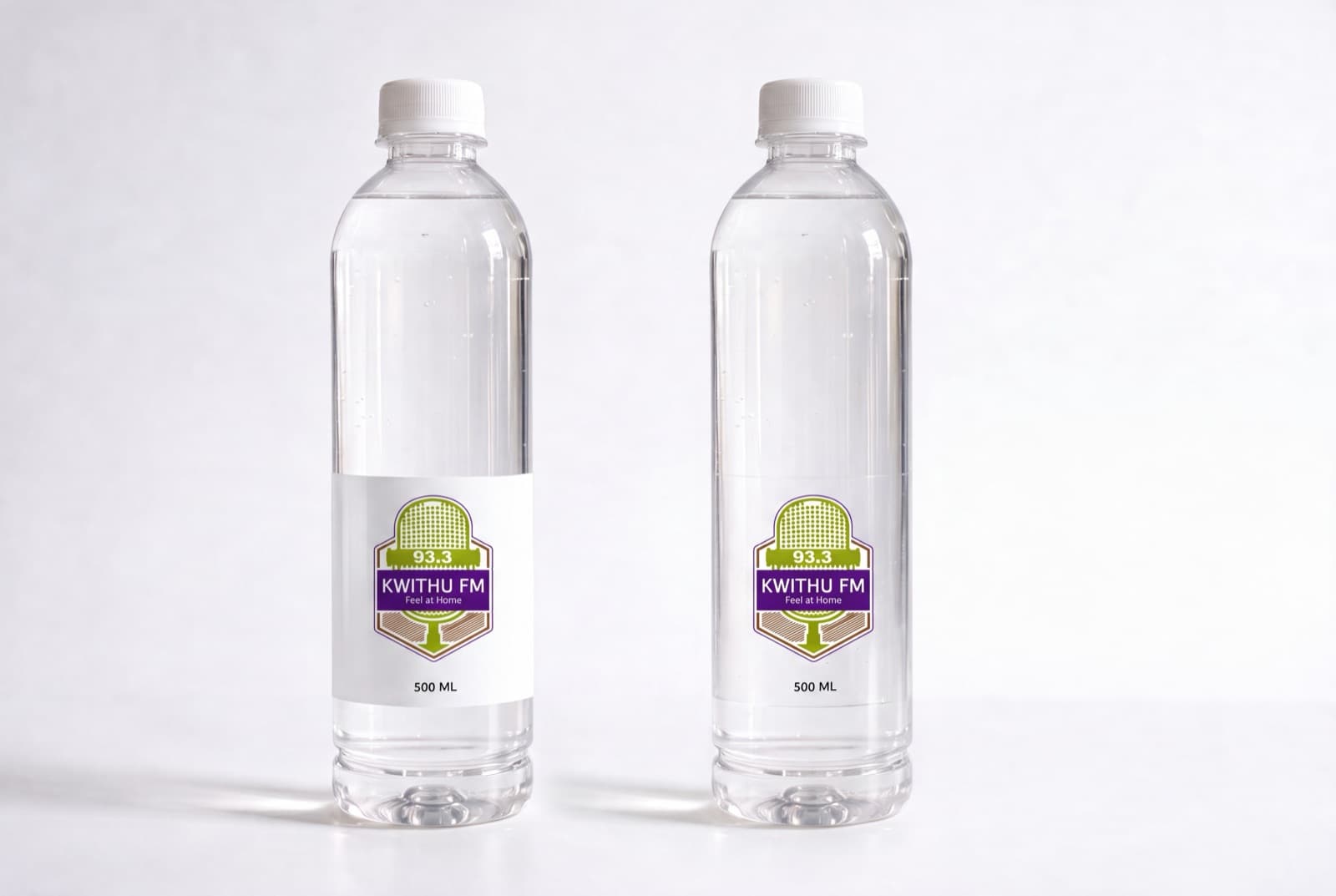 Custom-branded water for Kwithu FM